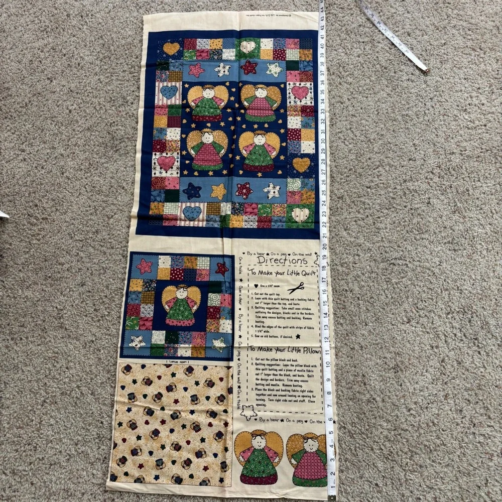 Vintage Little Quilts Fabric Angel‎ Heart Star Patchwork Sewing Craft
